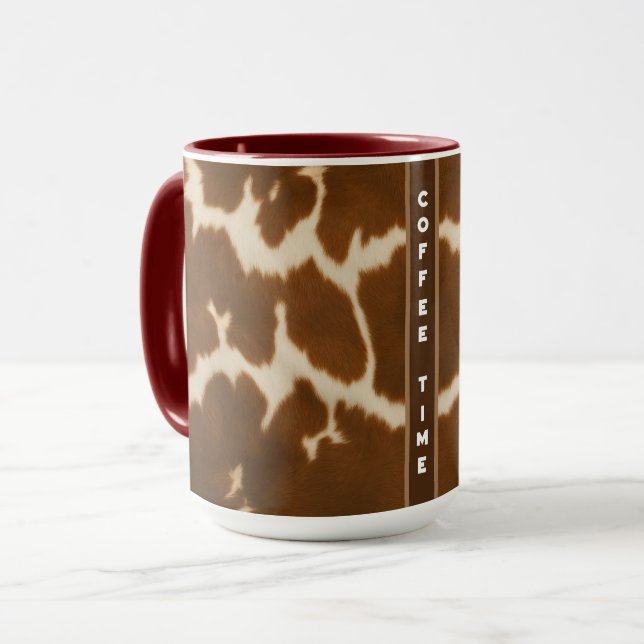 Popular Elegant Cow Faux Leather Collection Mug (Front Left)