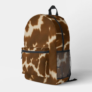 Popular Elegant Cow Faux Leather Collection Printed Backpack