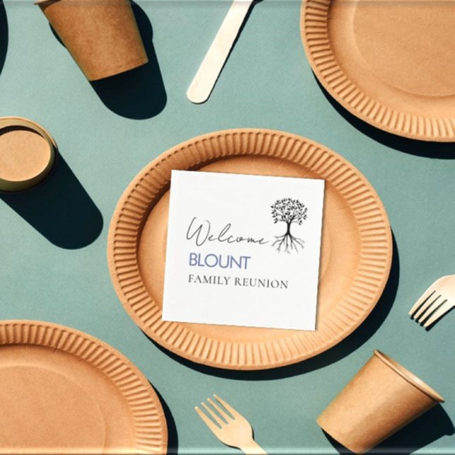 Popular Family tree Family Reunion party Napkin (Creator Uploaded)