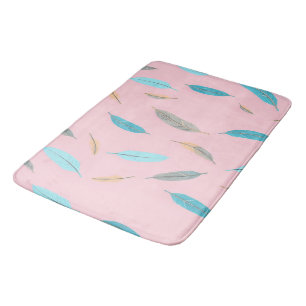 Popular Feathers Luxury Boho Collection Bath Mat