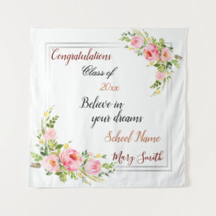 Popular Floral Customise Silver Tapestry
