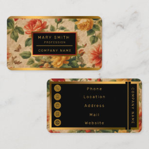 Popular Floral Watercolor Vintage Collection Business Card