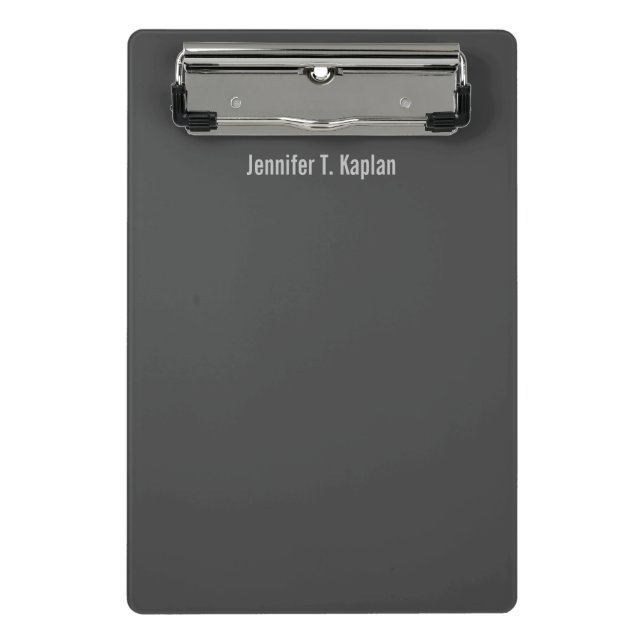 Popular Font Grey Professional Minimalist Mini Clipboard (Front)
