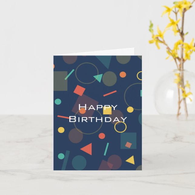Popular Geometric design Card (Yellow Flower)