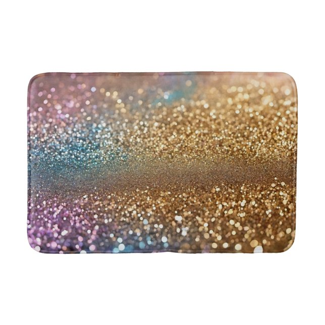 Popular Glitter Opal Holographic Collection Bath Mat (Front)