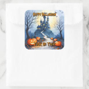 Popular Halloween Spooky Cute Collection Square Sticker