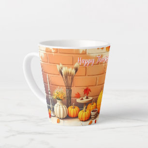 Popular Happy Thanksgiving Beautiful Fall Latte Mug