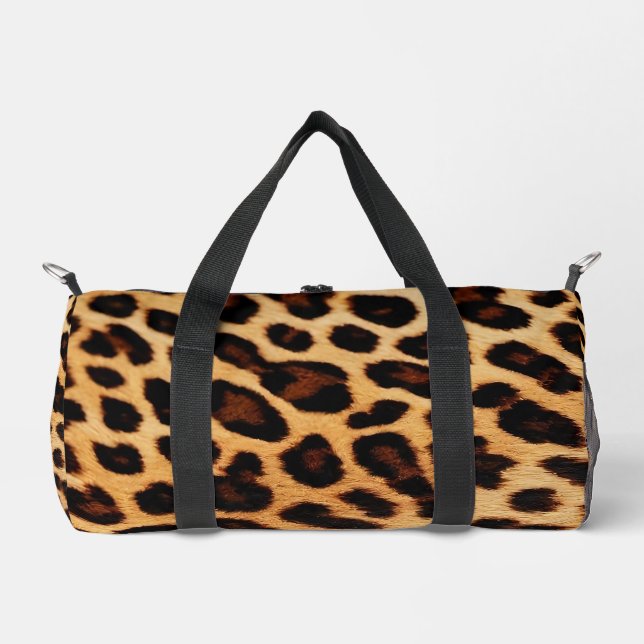 Popular Leopard Cat Animal Print Collection Duffle Bag (Front)