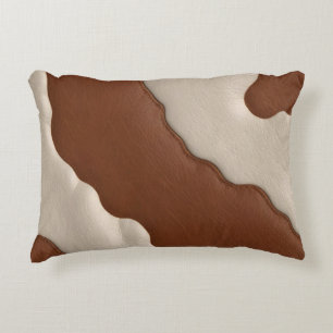 Popular Luxury Elegant Faux Cow Leather Collection Decorative Cushion