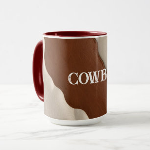 Popular Luxury Elegant Faux Cow Leather Collection Mug