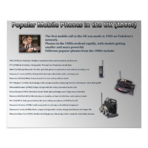 Popular Mobile Phones in the UK (1980s) Photo Print