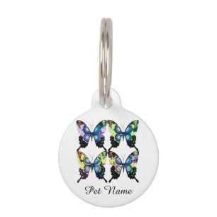 Popular Modern Style Elegant Butterflies Pet Tag