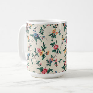 Popular multicolored flower pattern coffee mug