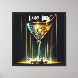 Popular Neon Party Time Personalised Canvas Print
