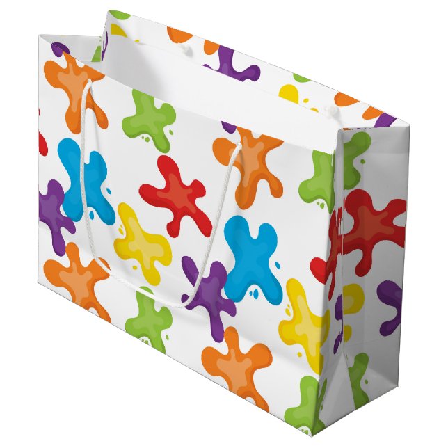 Popular Paint splashes artist party gift bag (Front Angled)