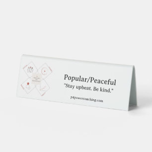 Popular/Peaceful Plastic Desk Plaque
