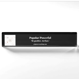 Popular/Powerful Black Acrylic Desk Plaque Nameplate