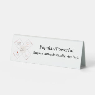 Popular/Powerful Plastic Desk Sign