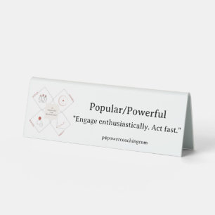Popular/Powerful Plastic Desk Sign