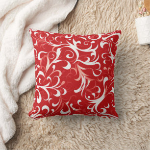 Popular red tiled pattern cushion