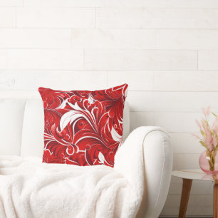 Popular red tiled pattern cushion