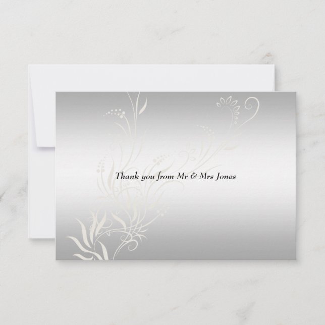 Popular Silver Wedding Thank You (Front)