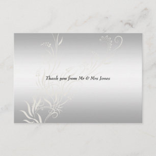 Popular Silver Wedding Thank You Card