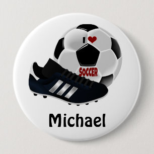 Popular soccer design template 10 cm round badge