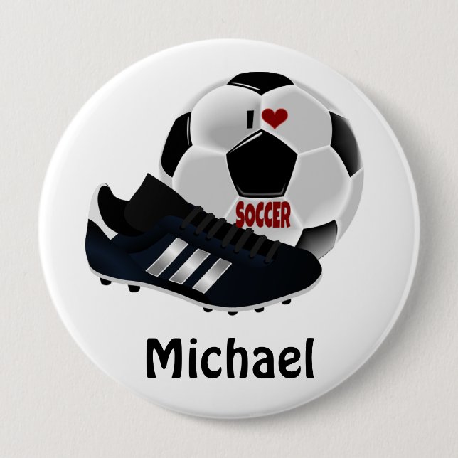 Popular soccer design template 10 cm round badge (Front)