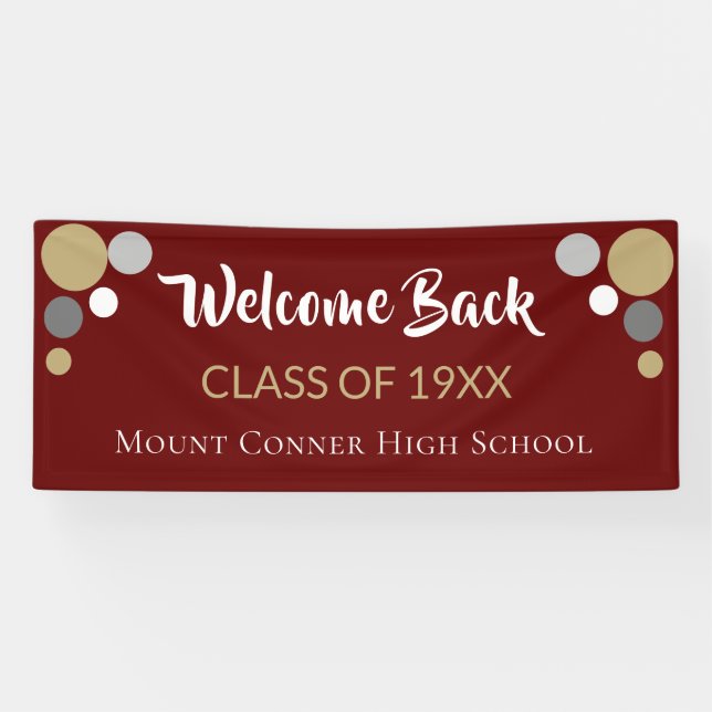 Popular! Welcome back Class Reunion banner (Horizontal)