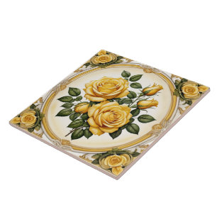 Popular Yellow Rose Beautiful Collection Ceramic Tile