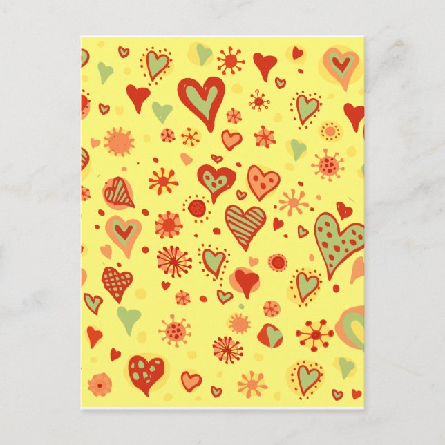 Populated Heart Postcard (Front)