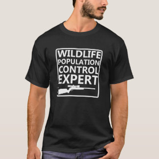 Population Control Funny Hunting Tshirt blk