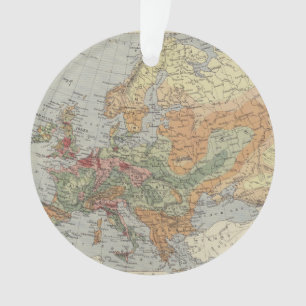 Population Density European Map Ornament