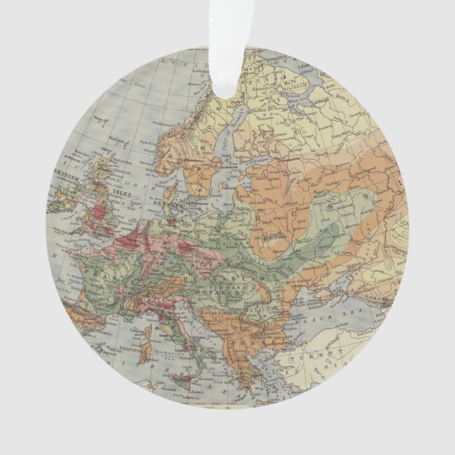 Population Density | European Map Ornament (Front)