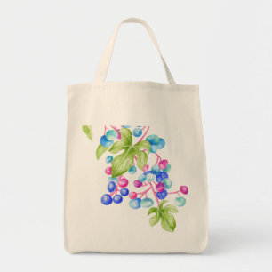 Porcelain Berries on a Grocery Tote Bag