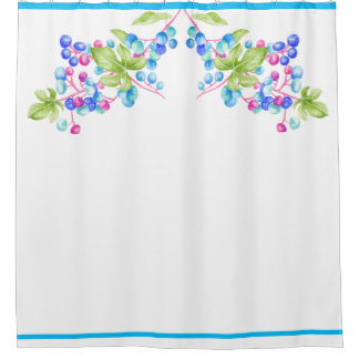 Porcelain Berries on a Shower Curtain