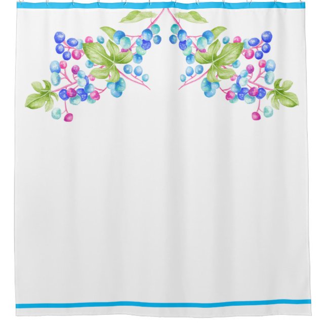Porcelain Berries on a Shower Curtain (Front)