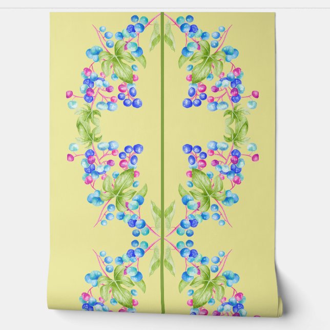 Porcelain Berries on a  Wallpaper (Unrolling)