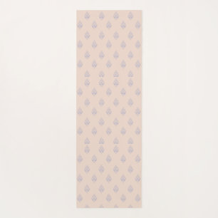 Porcelain Blue Animal Damask Yoga Mat