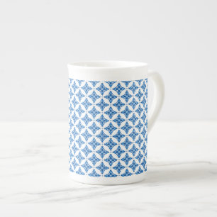 Porcelain Blue Mosaic Bone China Mug