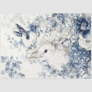 Porcelain Bunny Pair Tissue Paper