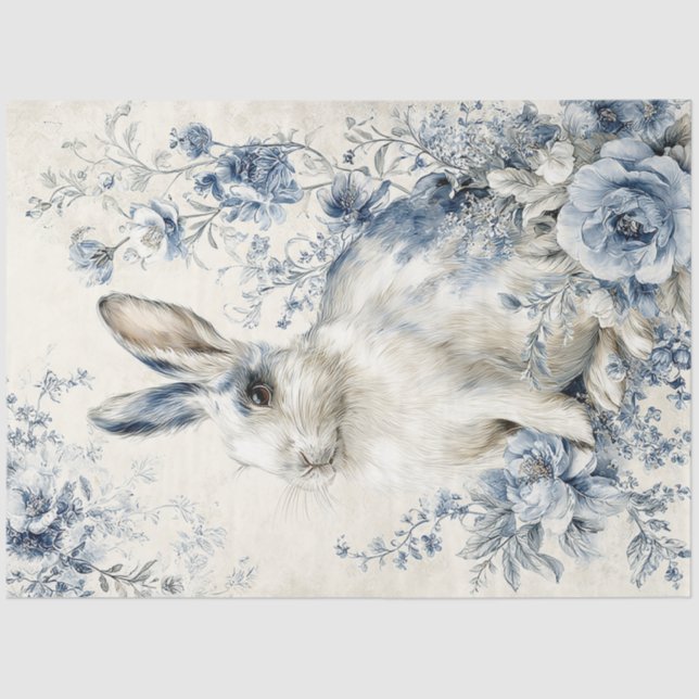 Porcelain Bunny Tissue Paper (Front)