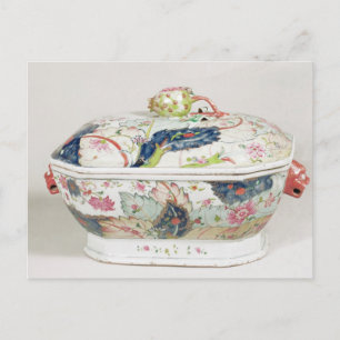 Porcelain dish, 18th century postcard
