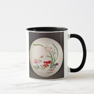 Porcelain dish, famille rose decoration, Yung Chen Mug