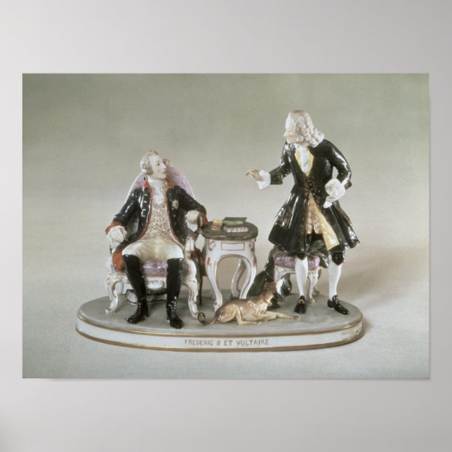 Porcelain figure of Frederick II of Prussia Poster (Front)