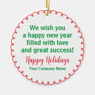 Porcelain Holiday Christmas Ornament Personalised