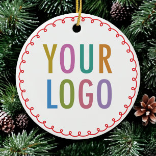 Porcelain Holiday Ornament Custom Logo Personalise