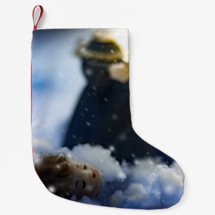 Porcelain in Snow X Small Christmas Stocking