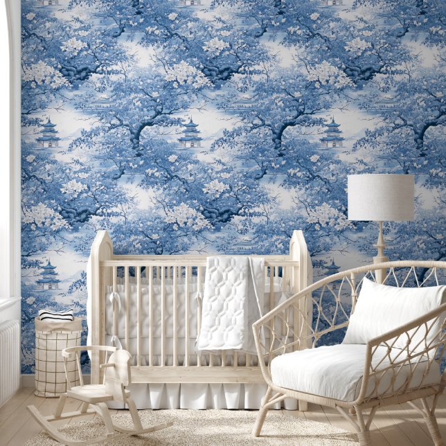 Porcelain-Inspired Chinoiserie Pattern ID1094 Wallpaper (Kids)